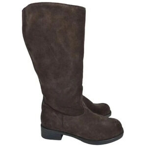NWT Martino Brown  Tall Suede Boot Leather Waterproof Size 7